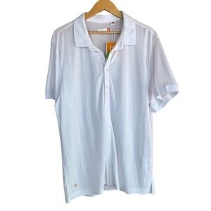 ULEX Polo Shirt Magna-Ready Magnetic Closures White Men's Sz 2XL Adaptive Preppy